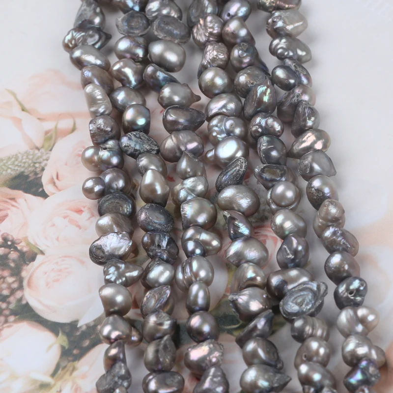 Wholesale 6-7mm Natural Gray Baroque Freshwater Pearl Beads For Jewelry Making