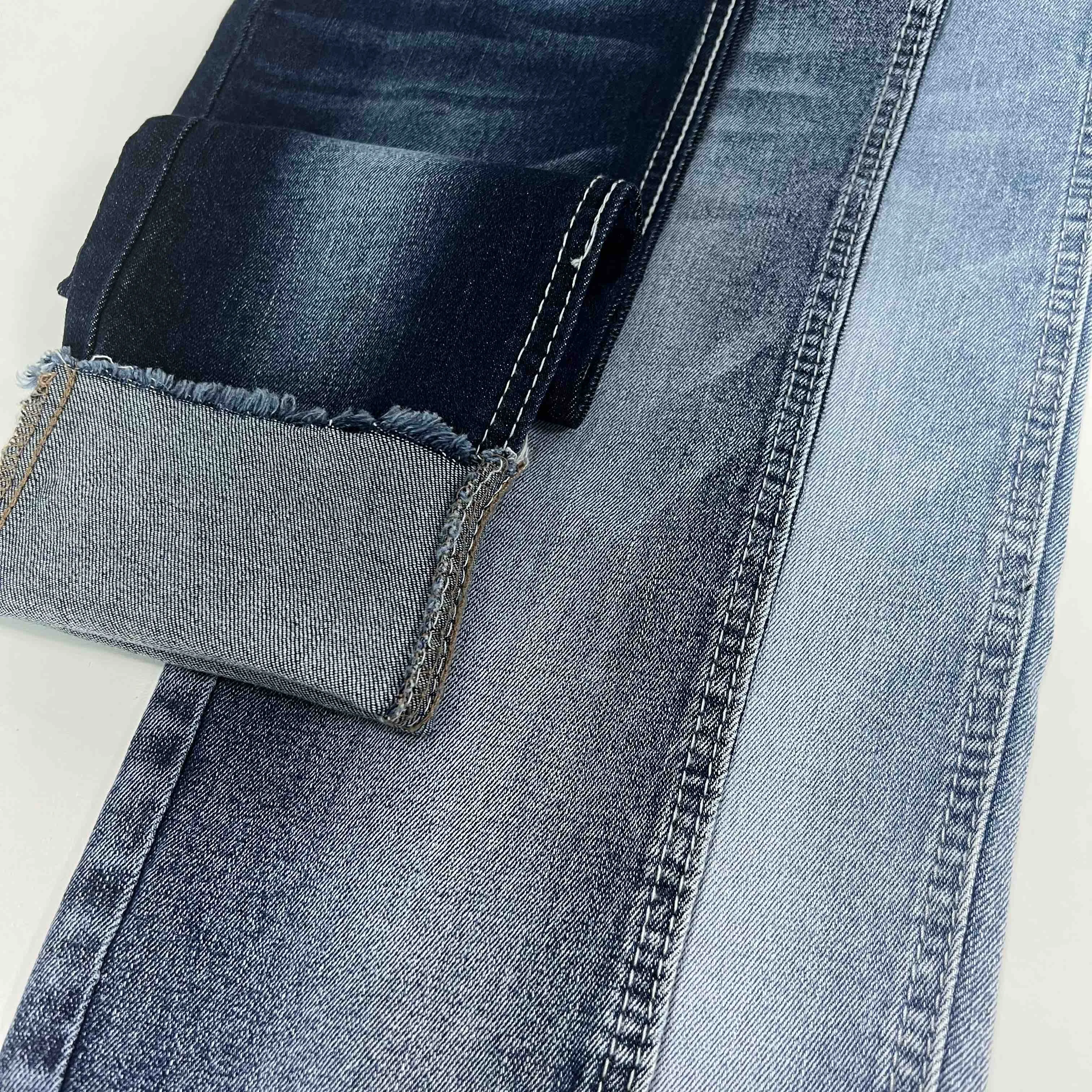 Dark Blue Lightweight Spandex Yarn Dyed Rolls of Denim Fabric