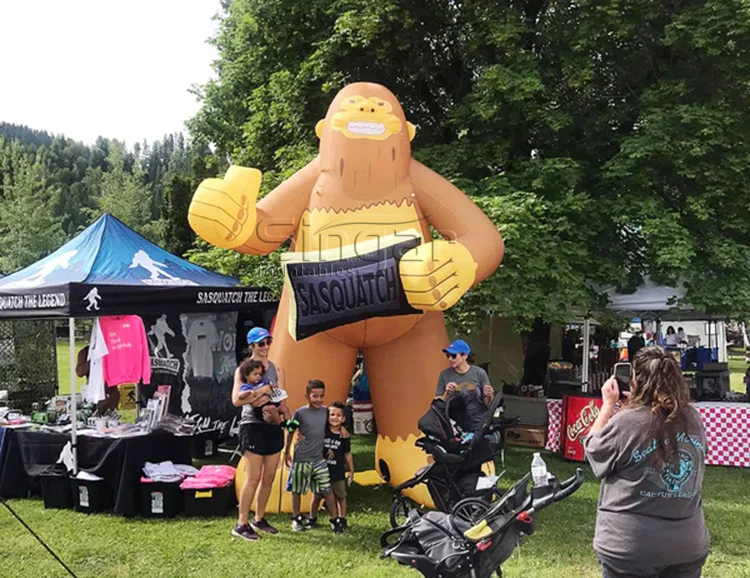 Outdoor adventure forest advertising giant inflatable bigfoot sasquatch character