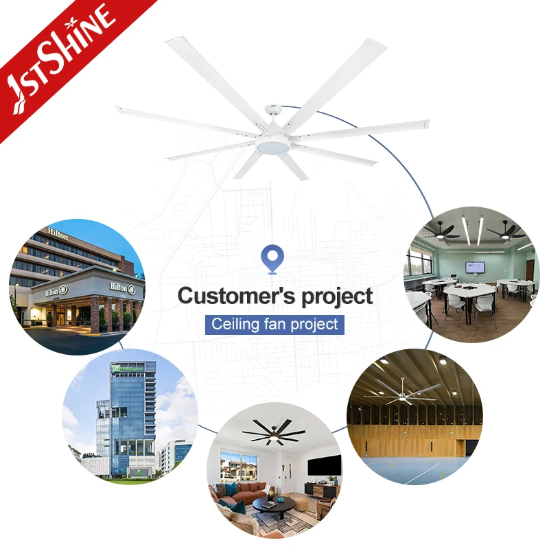 1stshine ceiling fan 84 inch metal blades smart decorative large ceiling fan with light