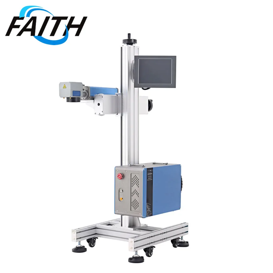 laser printing 20w metal label flying engraving machine ss bottles printing bottle laser printer