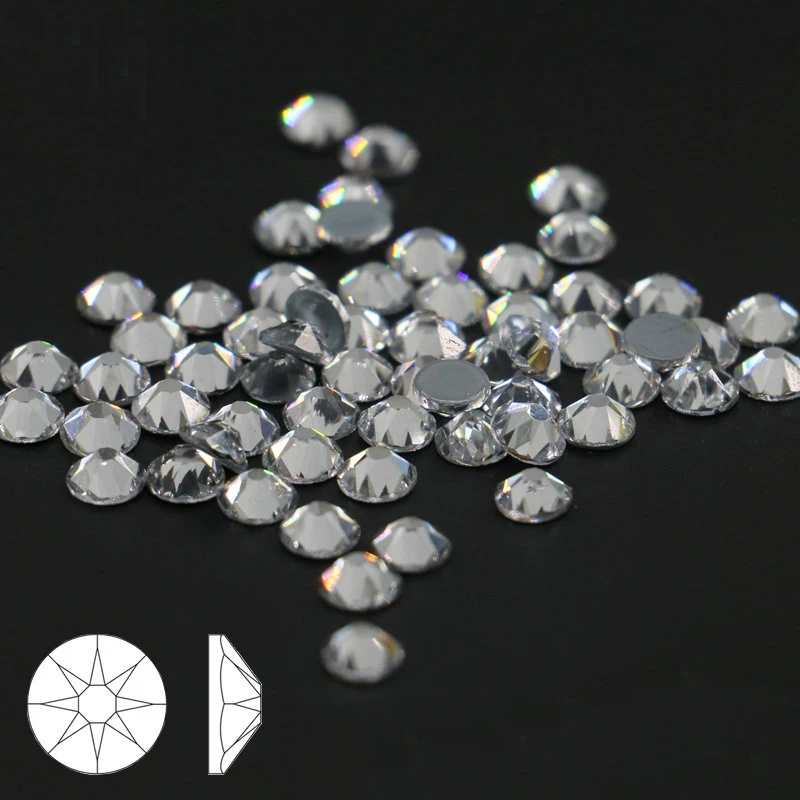 XULIN Supply Excellent 16 Cut Facets Hotfix cristal Stones Iron On sparkles Rhinestones Quality Crystal Hot Fix Rhinestones