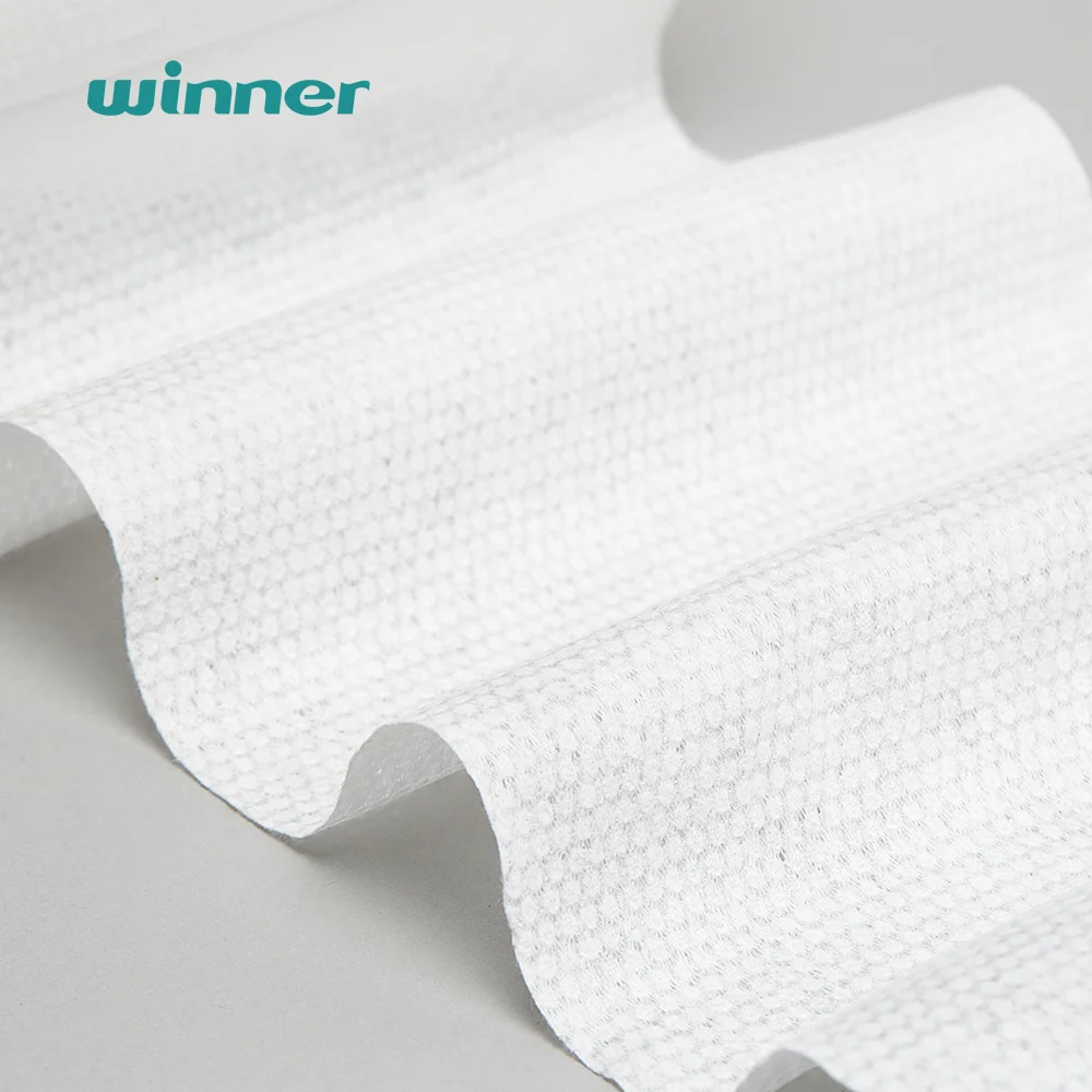 Winner OEM Environmentally Friendly Degradable Biodegradable 100% Cotton Spunlace Nonwoven Fabric Professional Manufacturer