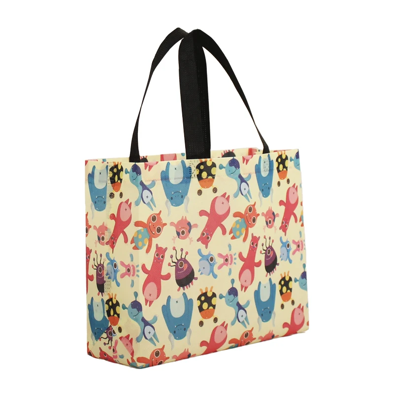 Biodegradable Reusable Competitive Price Recycled Non Woven Shopping Bag for Kids Shopping Retail Stores Birthday Gifts