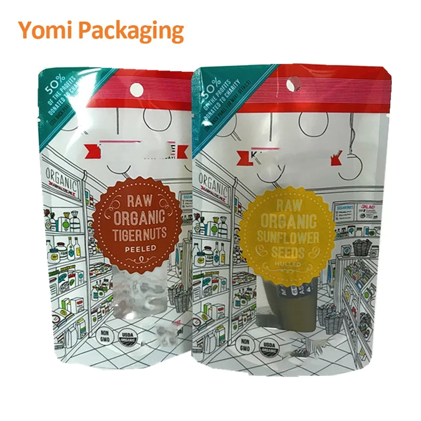 Resealable Stand Up Ziplock Pouch Plastic Snack Mango Dried Fruit Package Pouch doypack