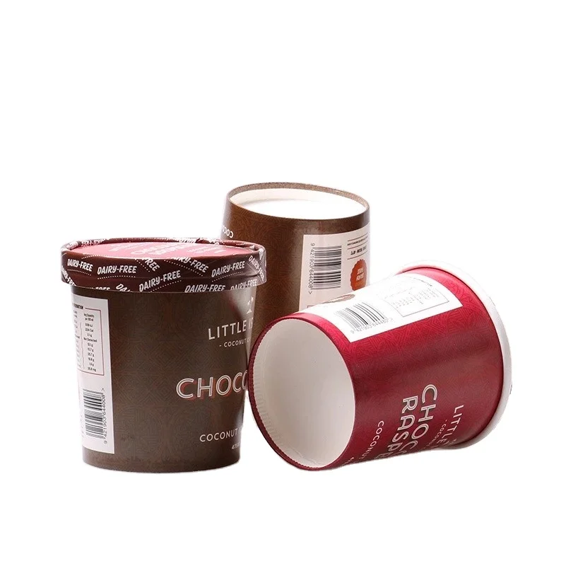Одноразовые бумажные стаканчики для мороженого с принтом на заказ (1600073789364)