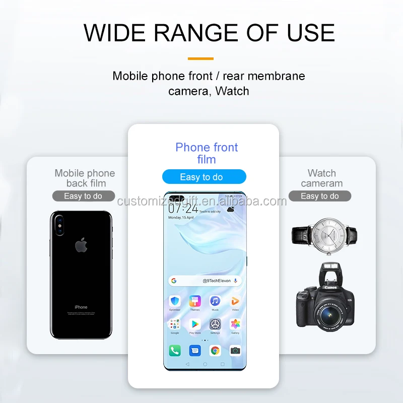 Custom Fully Automatic Gift Mobile Phone Screen Protector Tpu Hydrogel Cutting Film Machine Smartphone Skin Die Cutting Machine