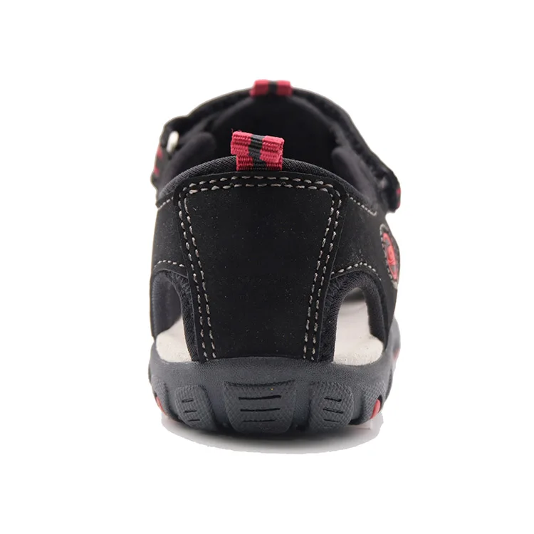 
Pig skin Special Webbing Kids Outdoor Kid Pu Sport Leather Sandal Toe Closed Shoes 
