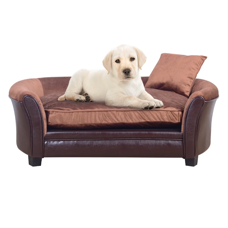 Pet comfortable brown bed brown pet sofas