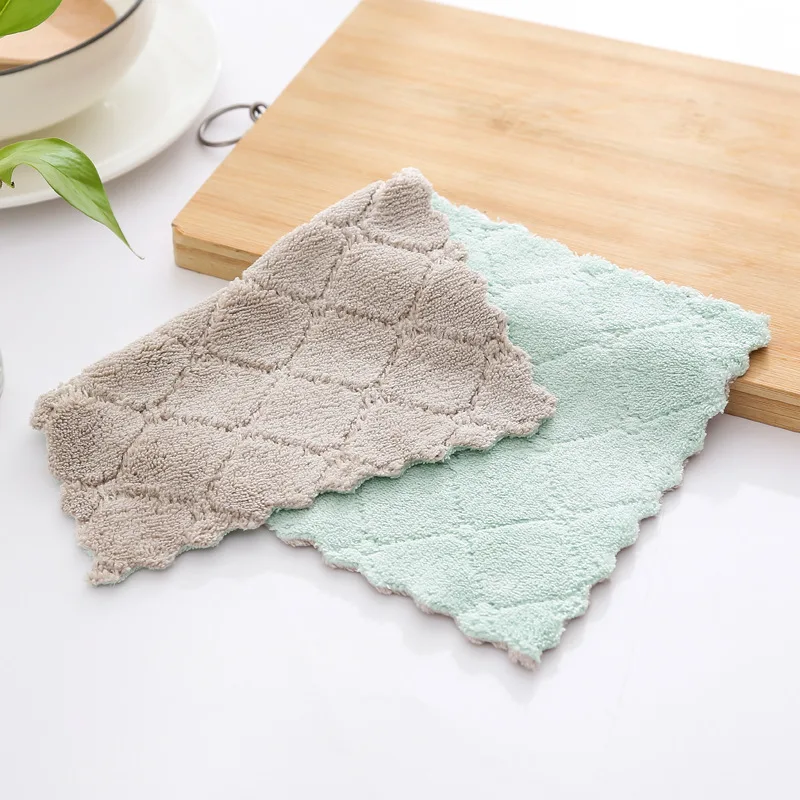 OEM & ODM Microfiber Cleaning Cloth Non-Stick Kitchen Oil Washing Rag For Drying Glass Glasses-Absorbent Wiping Cloth