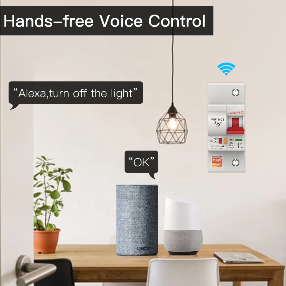 Умный автоматический выключатель Wi-Fi TUYA воздуха для IoT защита от перегрузки короткого замыкания перенапряжения работает с Smart Life WiFi