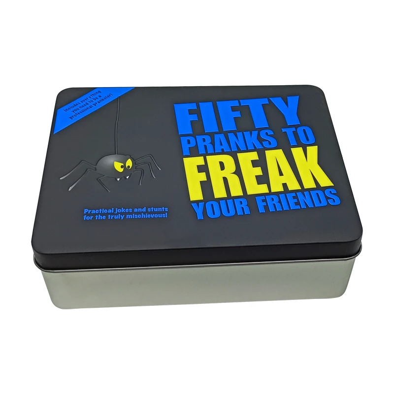 2022 rectangular custom  metal tin printing  packaging box