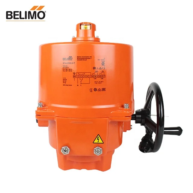 Belimo Rotary actuator for butterfly valves SY4-230-3-T   with 2 integrated auxiliary switches SY4U230-MF-T 400Nm  IP67 Original