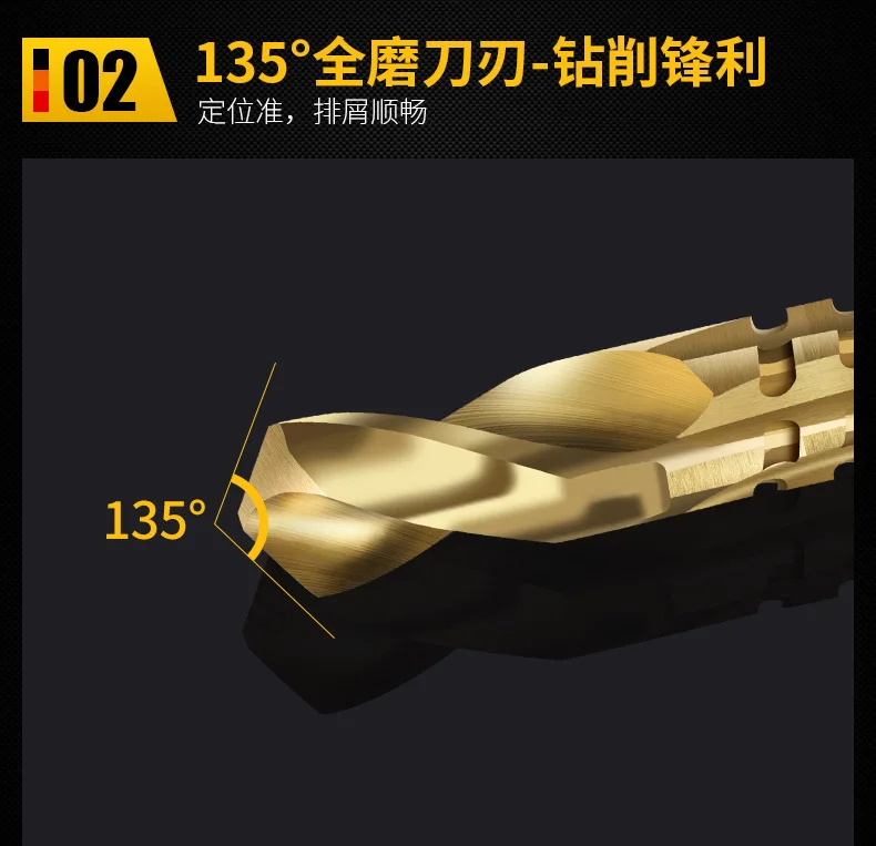 Sawtooth Twists drill high-speed steel 6-piece set wood broaching straight shank flat routing drill set