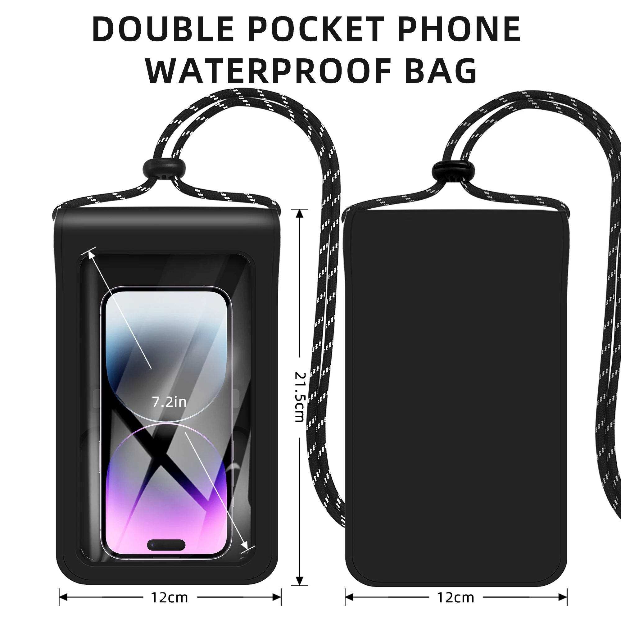 Wholesale Waterproof Cell Phone Bag Pouch Case IPX8 Mobile Phone Bag With Adjustable Lanyard For Outdoor