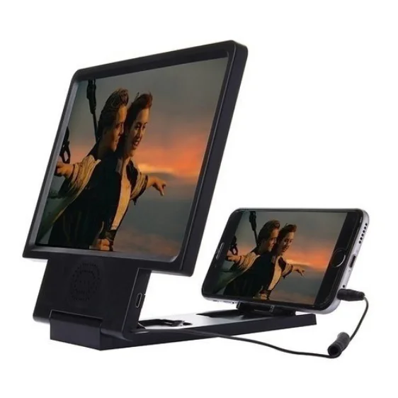 Новый складной HD 3D экран мобильного телефона плюс видео усилитель лупа с динамиком