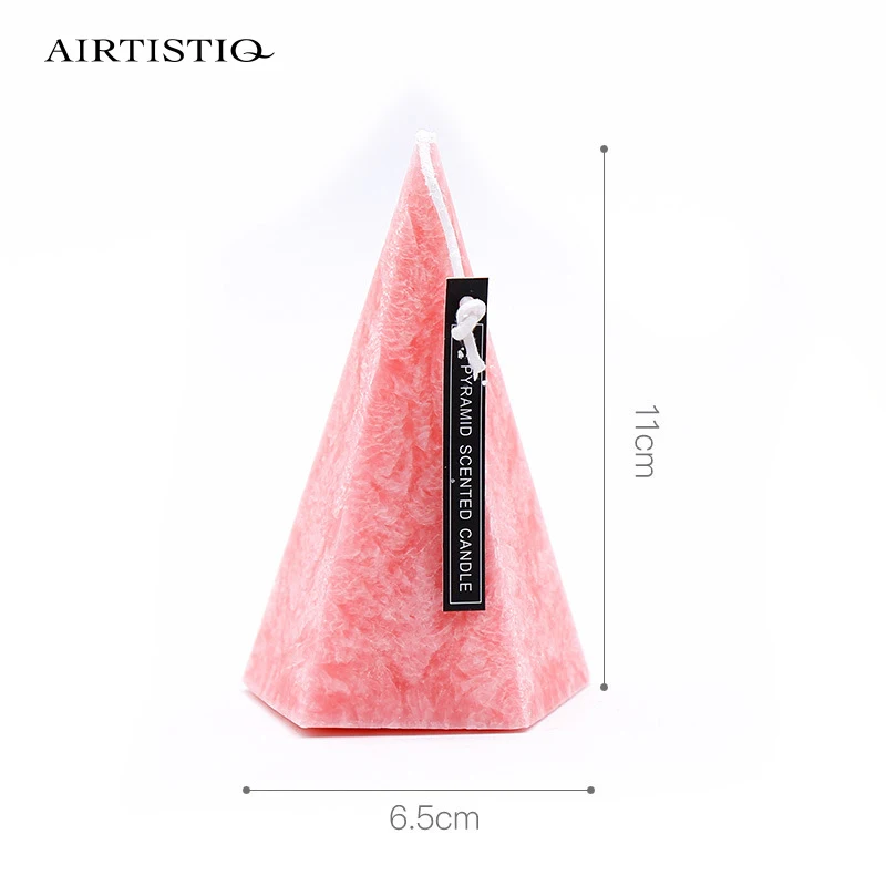 Wholesale Custom Aromatherapy Creative Pyramid Geometric Shape Scented Candle Pyramid Taper Candles