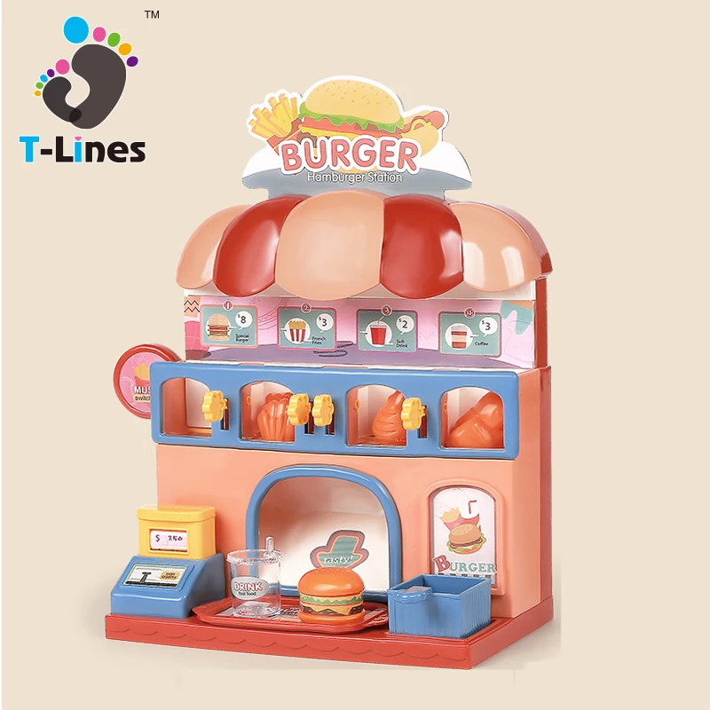 Happy burger station pretend kitchen cooking toy