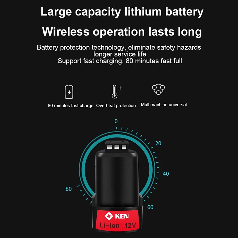 KEN BL6012C 12V power drills electric screwdriver cordless drill  Power Tools battery  rechargeable drill