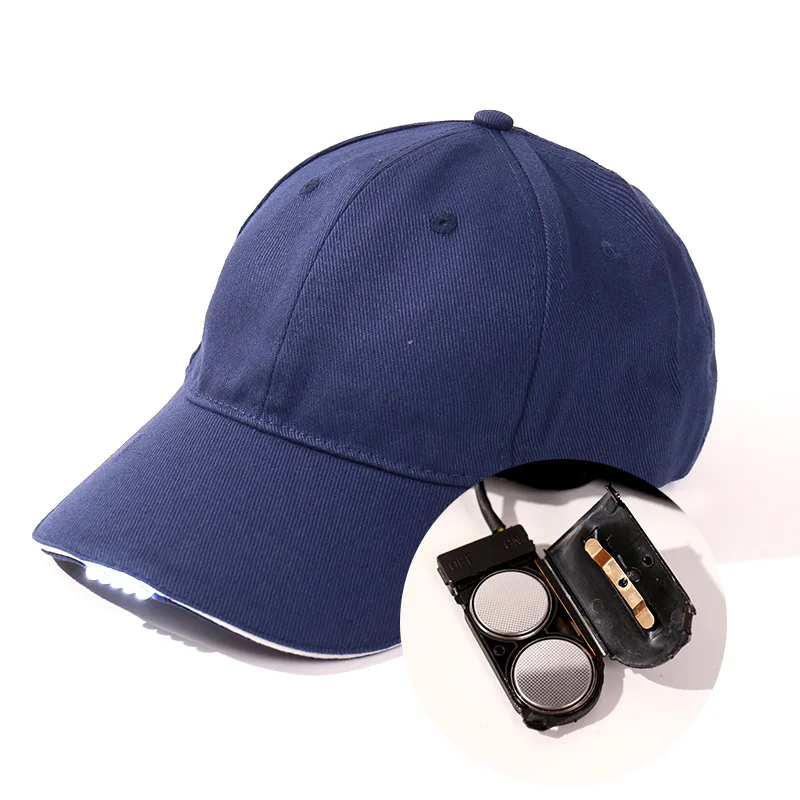 Летняя хлопковая светящаяся шапка YD64 для улицы скалолазания Солнцезащитная рыбалка спортивная со светодиодным освещением бейсболки спорта грузовика