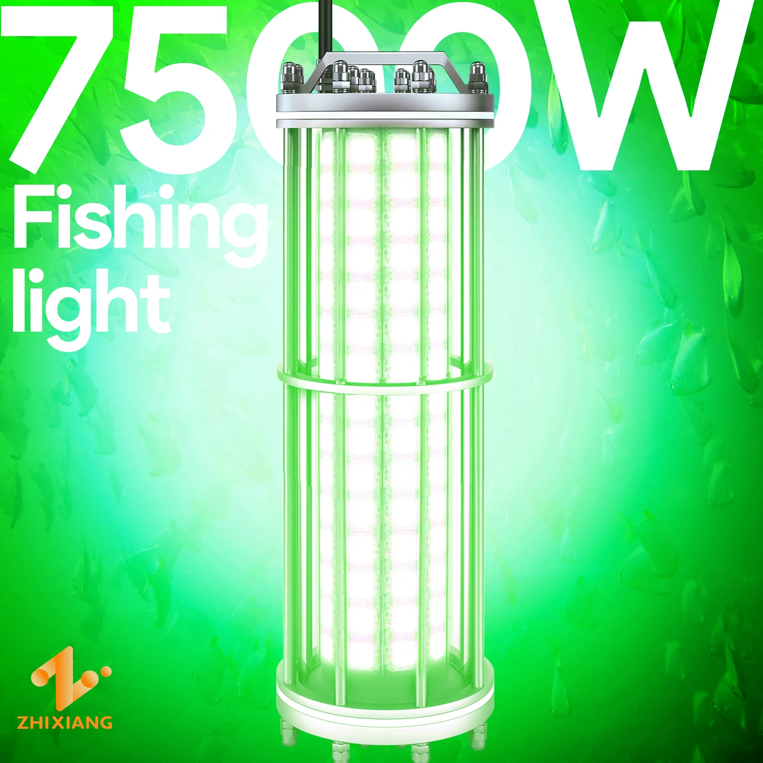2000W Green Night Fishing Light Bait Lures Lamp Underwater LED Fish Attraction Light