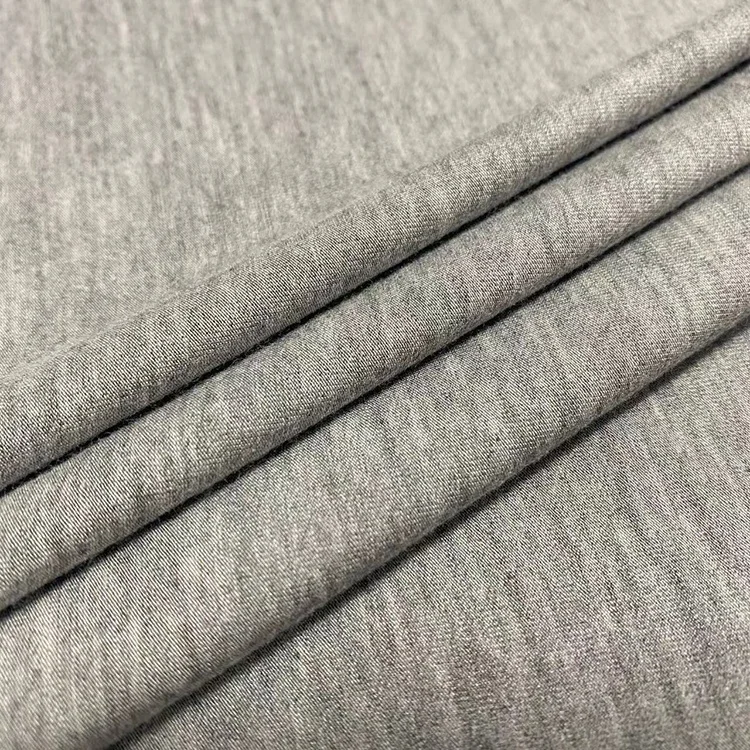 Сертификат GRS однотонная Экологически чистая Меланжевая ткань из органического вязания 95 бамбука 5 спандекс для спортивной одежды