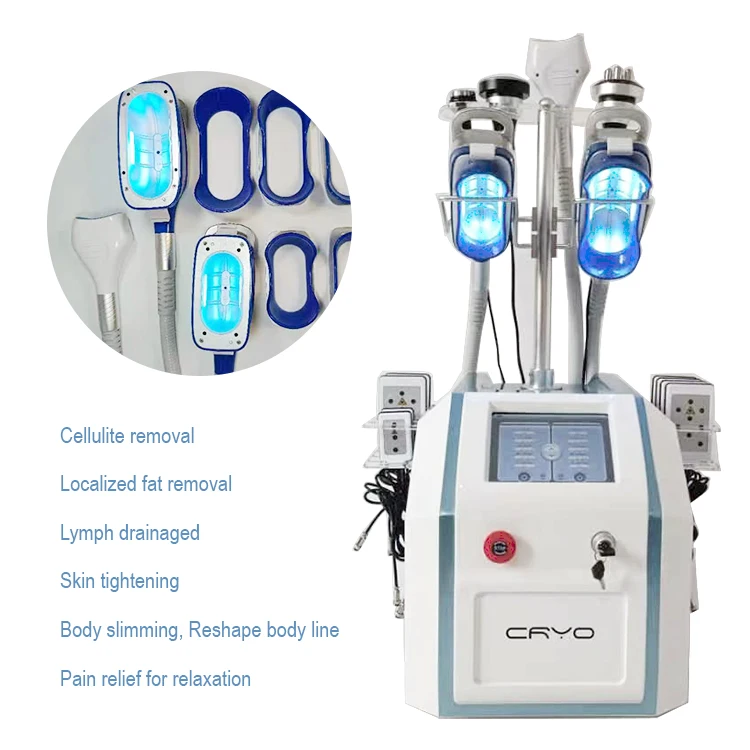 Multifunction Combine Cryolipolysis Cavitation Treatment With 6Polar RF Vacuum Cavitation Therapy Body Slimming Machine