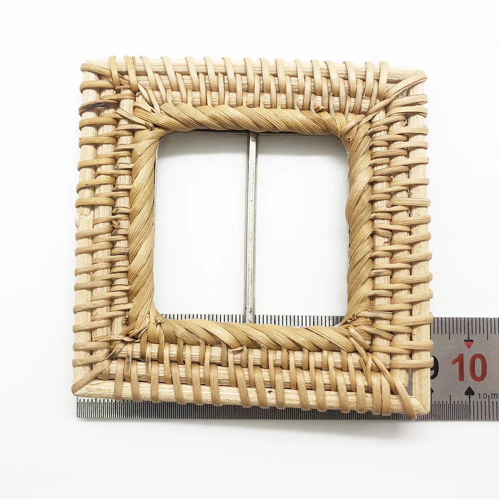 9CM Big square Rattan Buckle With 5cm Inner Size Silver Zinc Alloy Metal Buckles For Women Belts