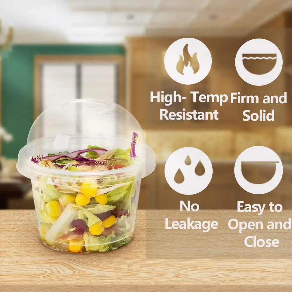 8 унций одноразовые пластиковые стаканчики с куполообразными крышками для мороженого