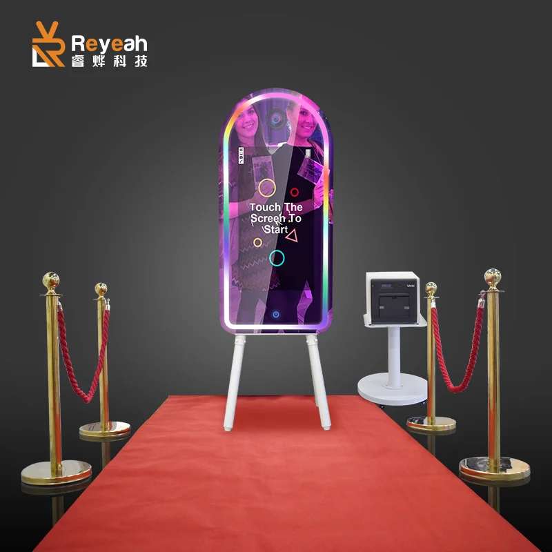  Для свадебной вечеринки сенсорный экран селфи Фотокабины зеркало Photo Booth стенд с принтером и