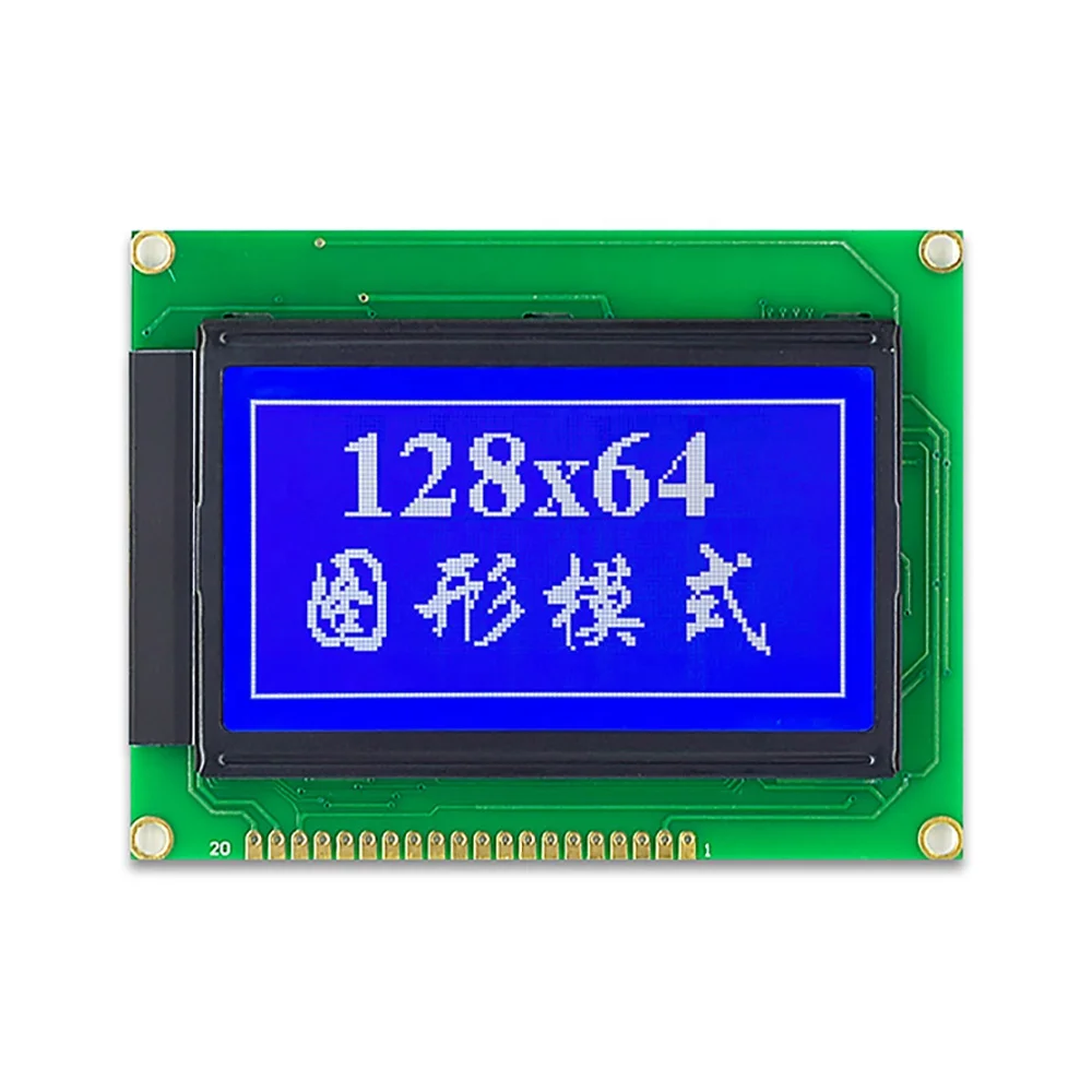 Hot selling 128x64 Graphic Display Monochrome 12864 Lcd Module compatible winstar wg12864A
