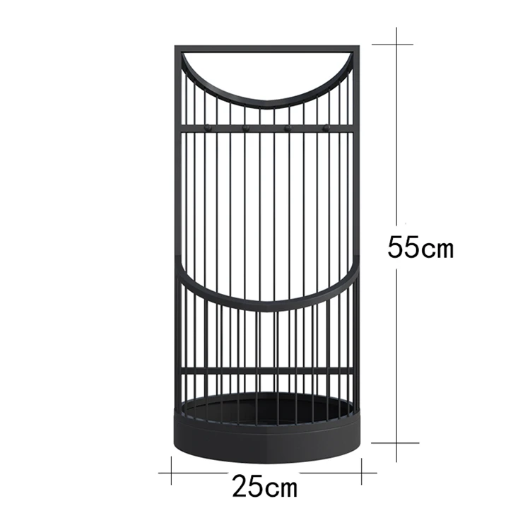 Manufacturer Wholesale Europe Style Golden Iron Indoor Umbrella Holder Circular Hotel Metal Umbrella Stand