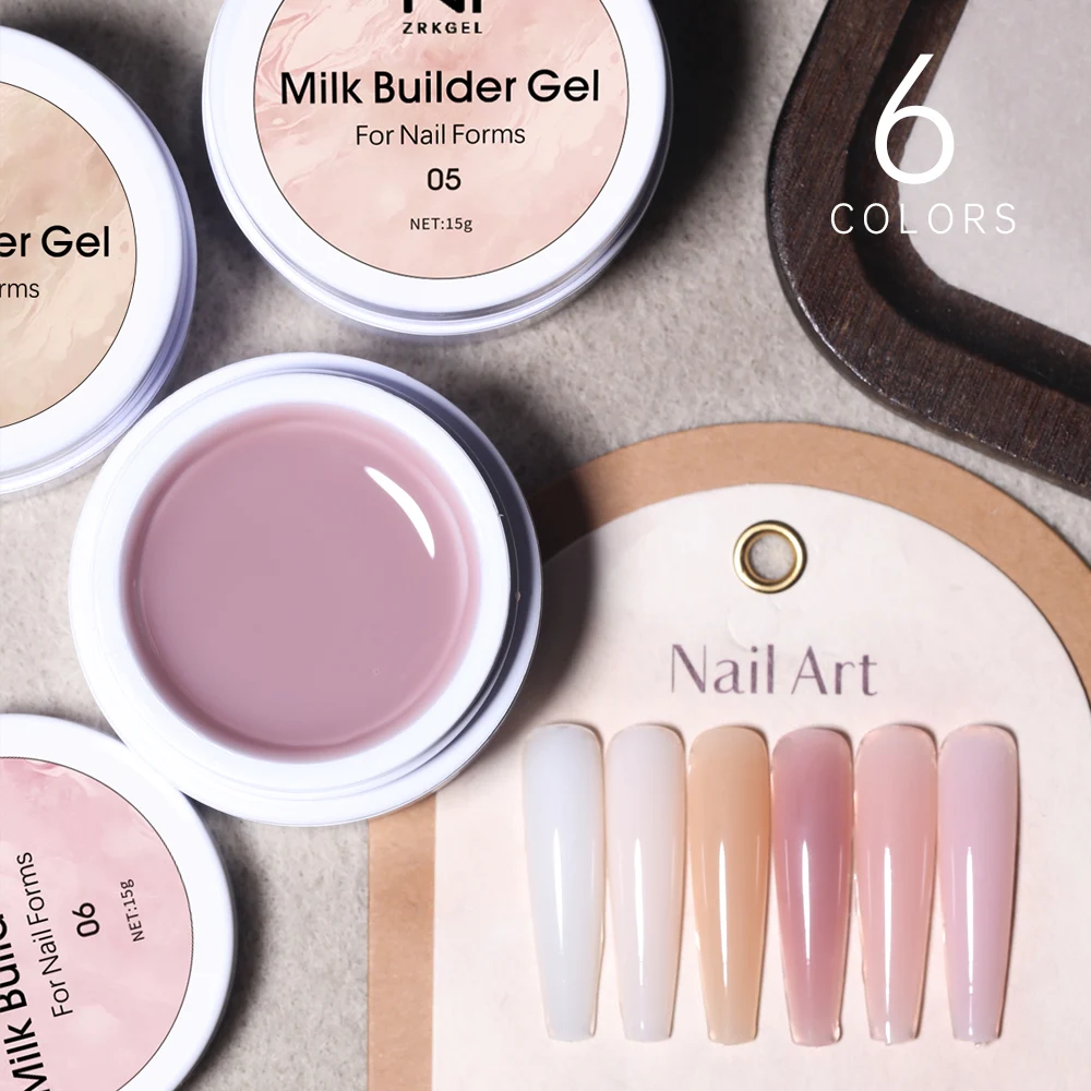 ZRKGEL New Arrivals Hard Building Construction Extension Nail Art Gel Hot-Selling Eco-Friendly Free Sample UV Gel polish Set