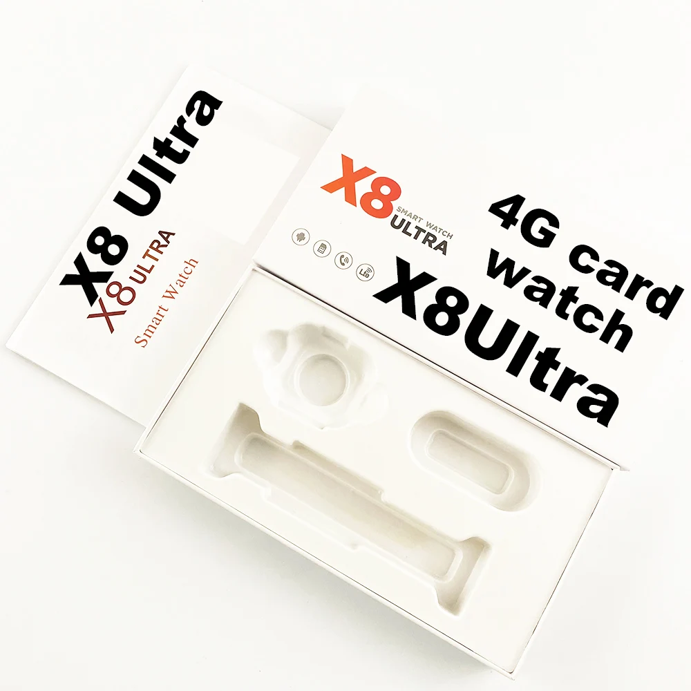 X8 4G Sim Card Smart Watch Android OS 10 GPS Wifi Smartwatch X8 ROM 2G RAM 16GB Ultra Network Phone Calling Smartwatch