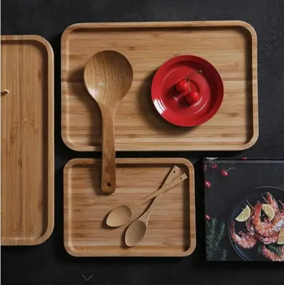 Hot selling wooden mini container bamboo tray retro wooden Saucer tray