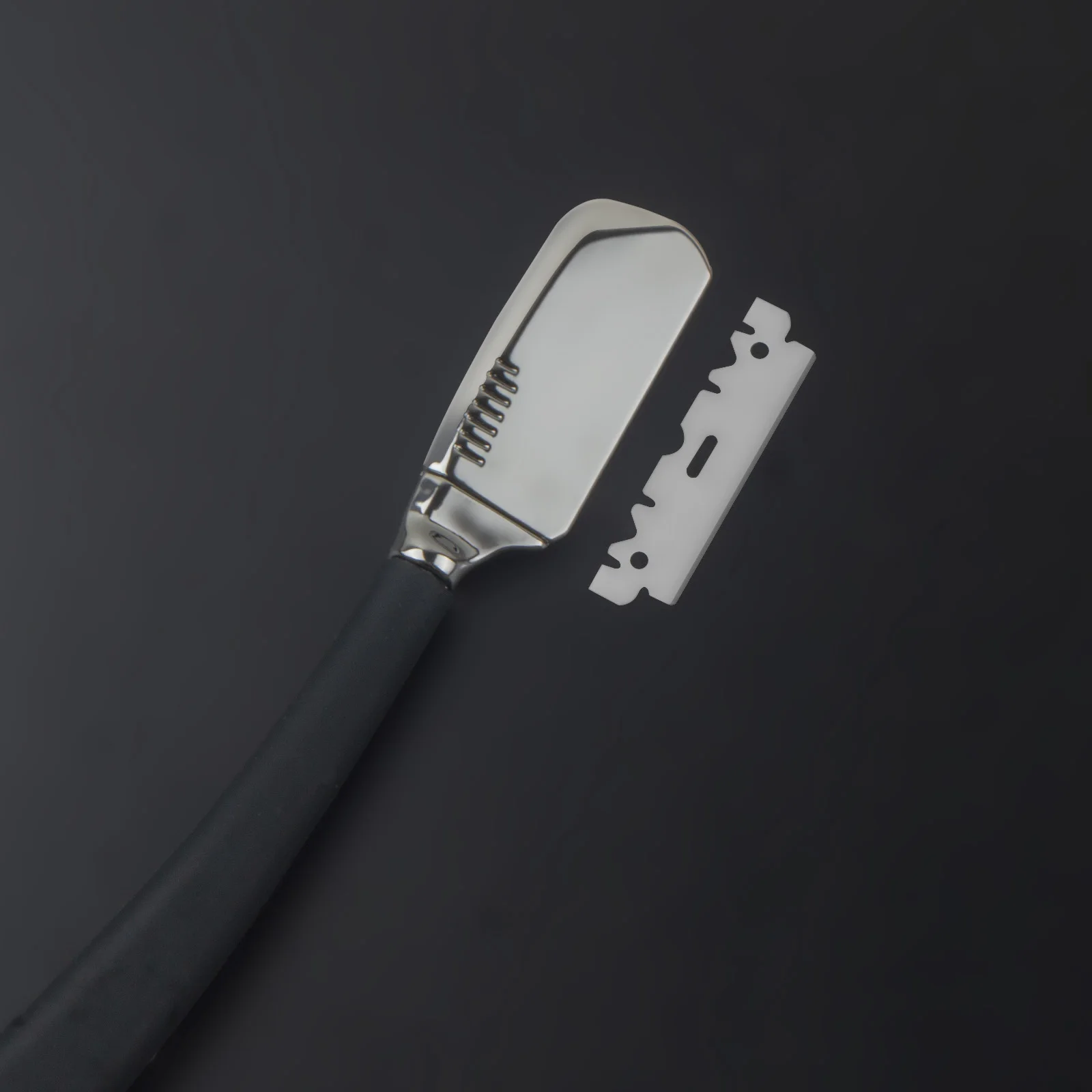 Straight Edge Razor Zinc Alloy Barber Razor Men Shaver Custom Logo Plastic Rubber Men System Safety Razor