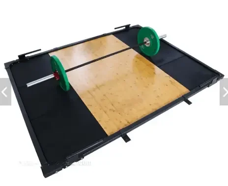 China wholesale Rubber&wooden Coated custom training type weightlifting platform