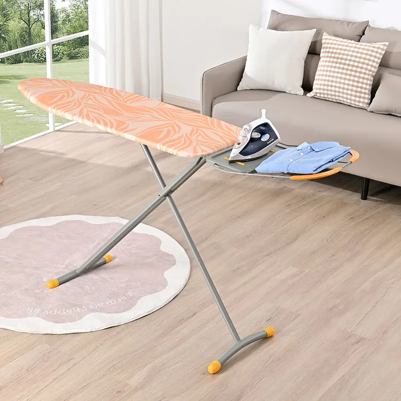 Multi-Functional Compact Foldable Iron Board Mesh Top Folding Ironing Board With Extended Cloth Rack And Iron Rest