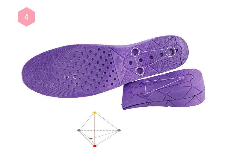 PVC 3 Layer Shoe Insoles Increase Height For Elevator Taller