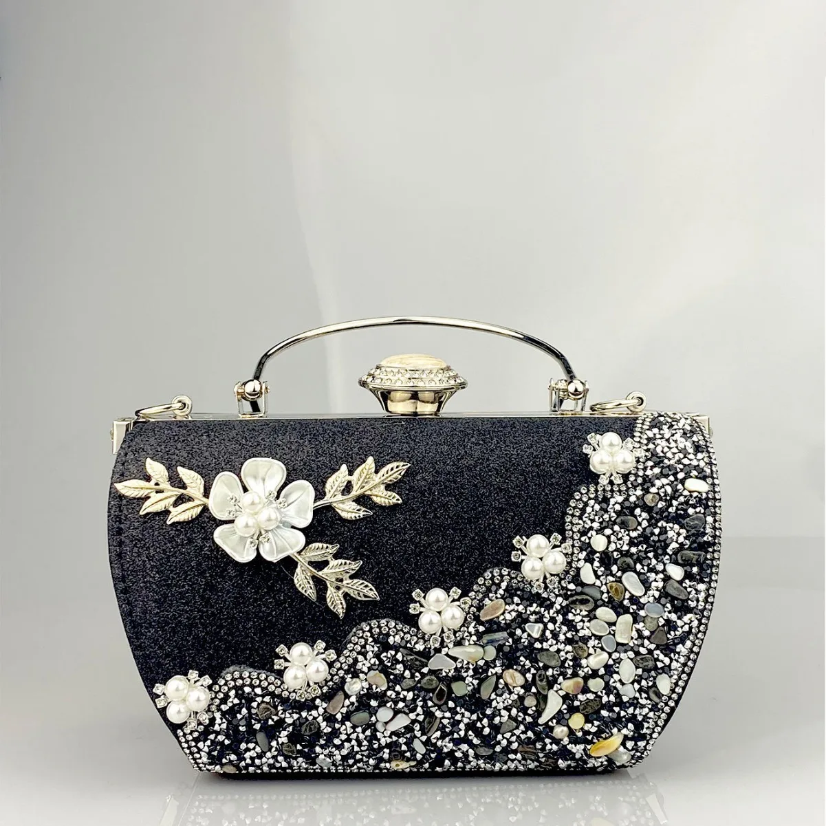 Luxury New Clutches Bag Women Purse Bling Party Bags Bridal Wedding Elegant Flower Evening Bags For Woman