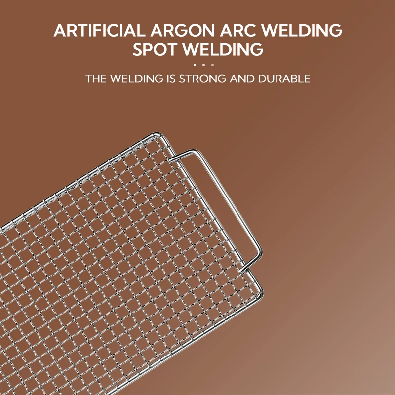 Campingmoon Camping outdoor wire mesh rack net mesh nonstick bbq grill grate grid stainless steel bbq grill grate grid