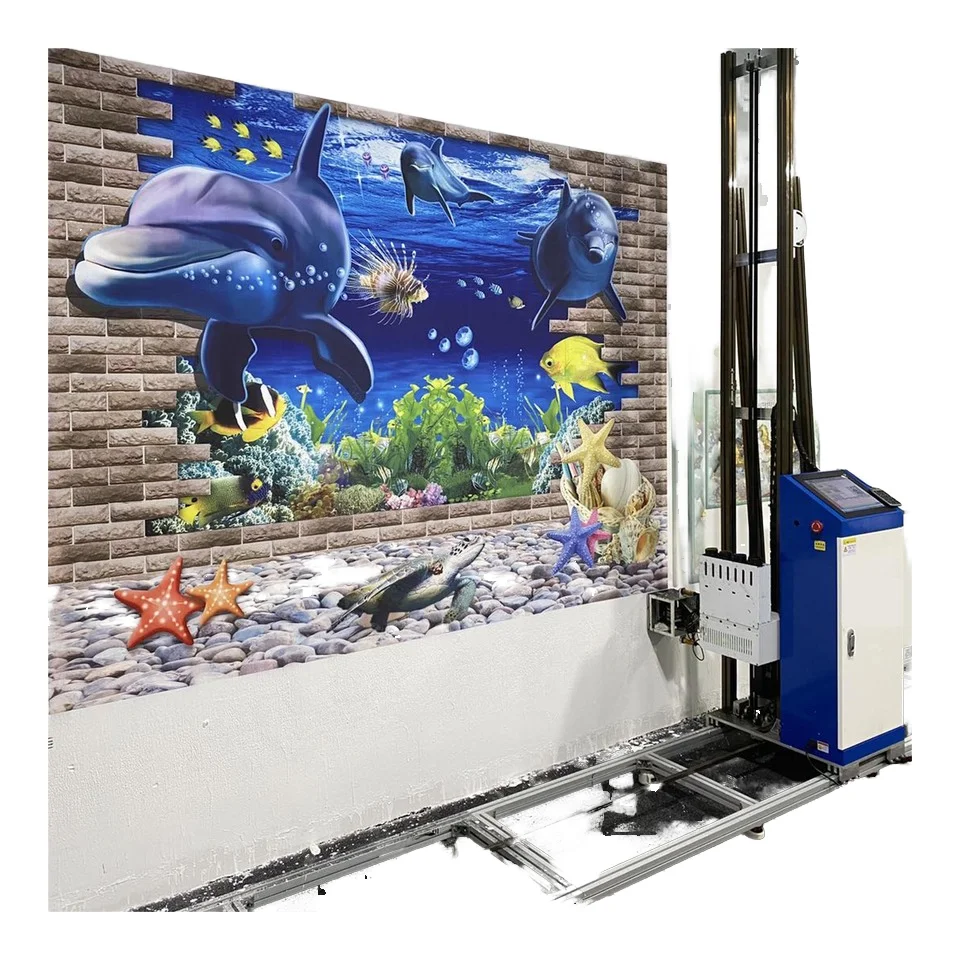 EPSON 115 3D Wall Printer Machine Automatic Direct to Wall Painting Vertical Inkjet Ink Type