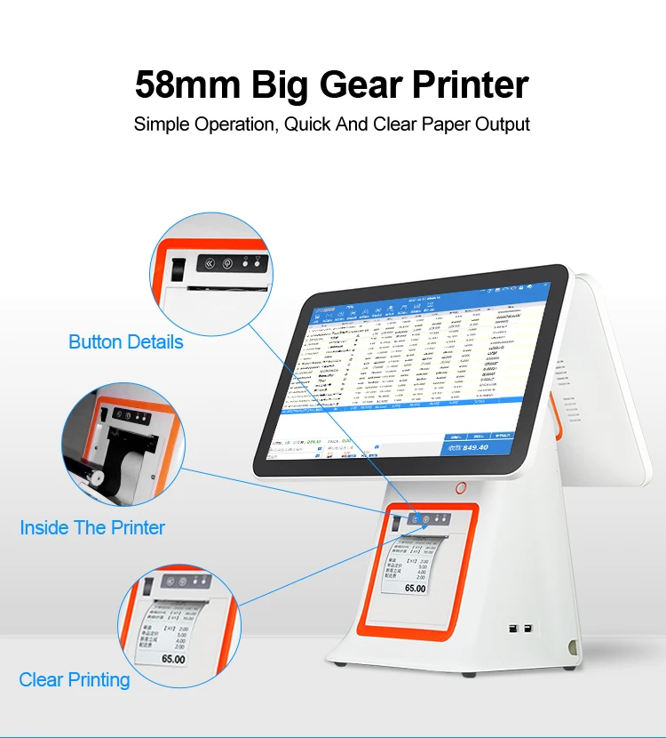 Pos Till полноформатный сенсорный экран Pos-система для