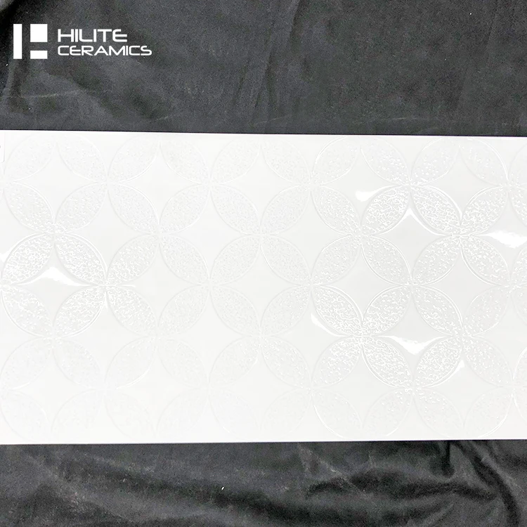 High quality 9.2mm 3d bathroom 30x60CM white ceramic floor tile