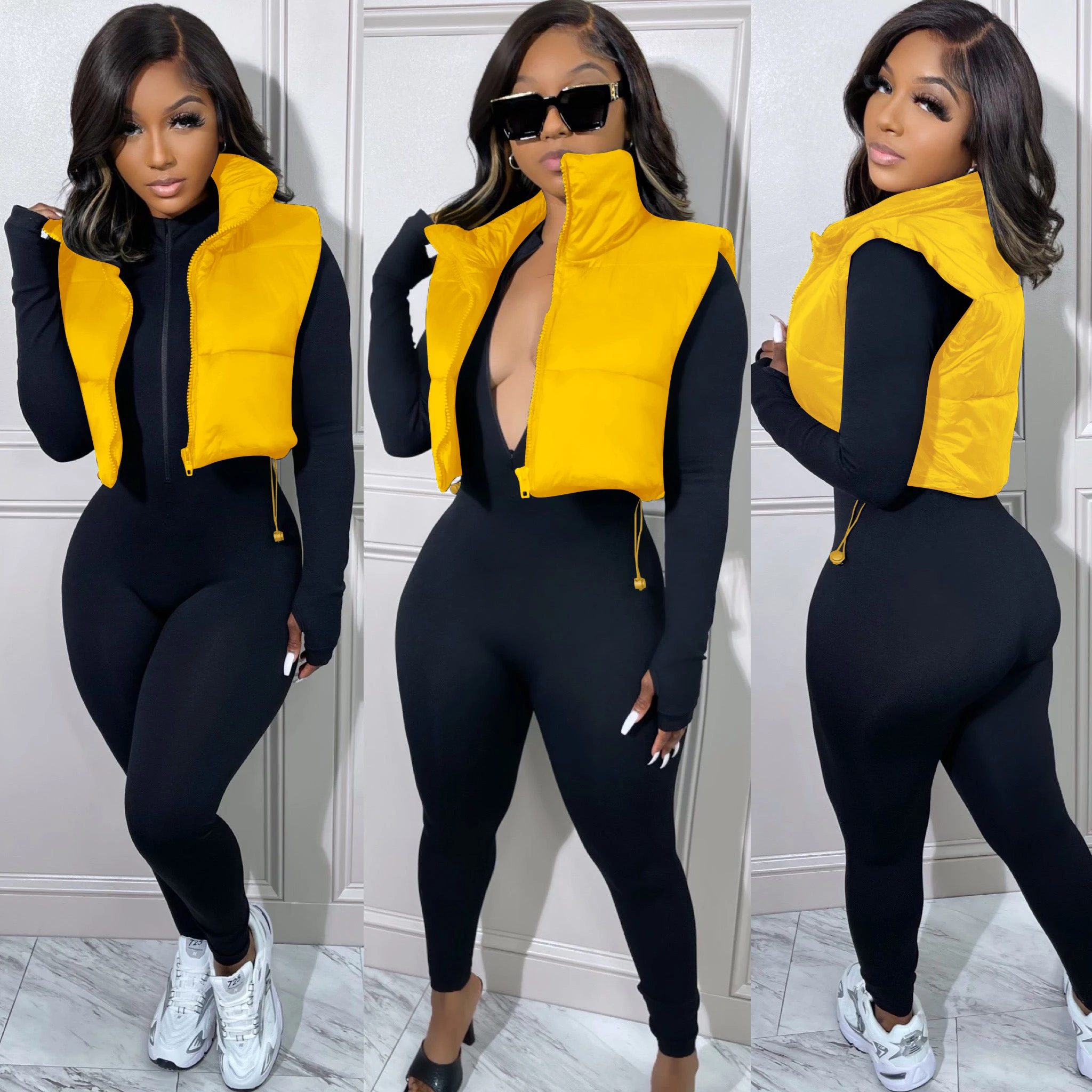 High Quality Ladies Puffer Coats Sleeveless Zipper Outwear Winter Waistcoat Plus Size Clothing Women Short Bomber Jacket