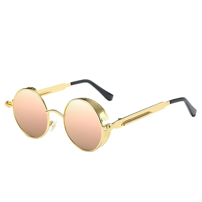 2024 New Vintage Fashion Round Metal Sunglasses Frames Outdoor UV400 Frame Womens Polarized Sun glasses For Men Women