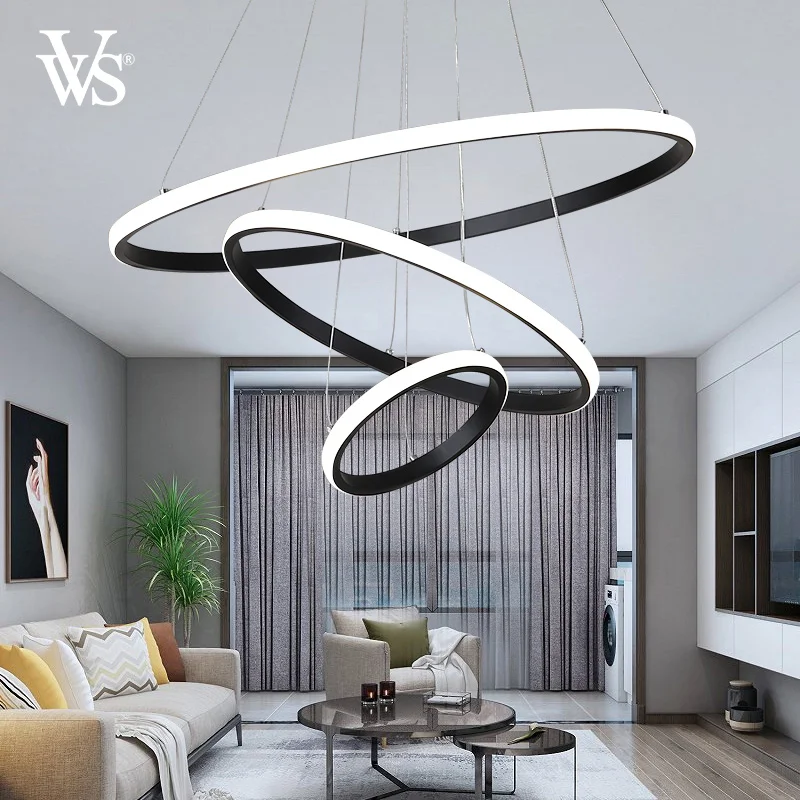VVS Energy saving 3000k golden metal dimmable monopoly contemporary indoor living room halo for home nordic pendant lamp
