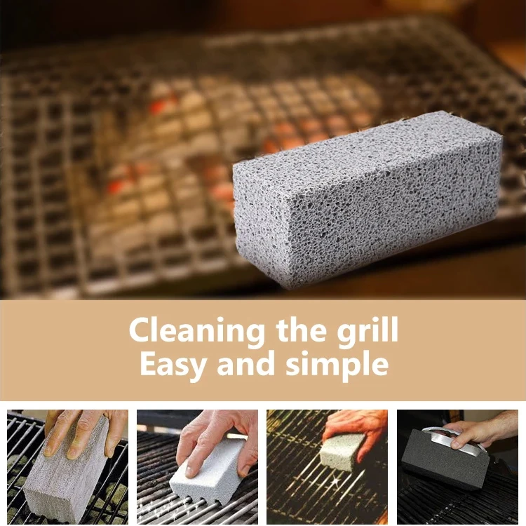 Ecological BBQ Grill Cleaning Pumice Stone De-Scaling Griddle Cleaner Grill Cleaning Brick Block