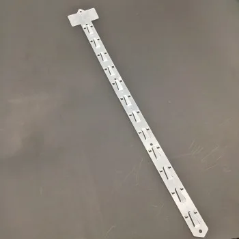 Hiplastics Merchandising Plastic Hanging Clip Strip with S Hooks Foldable Display for Rack