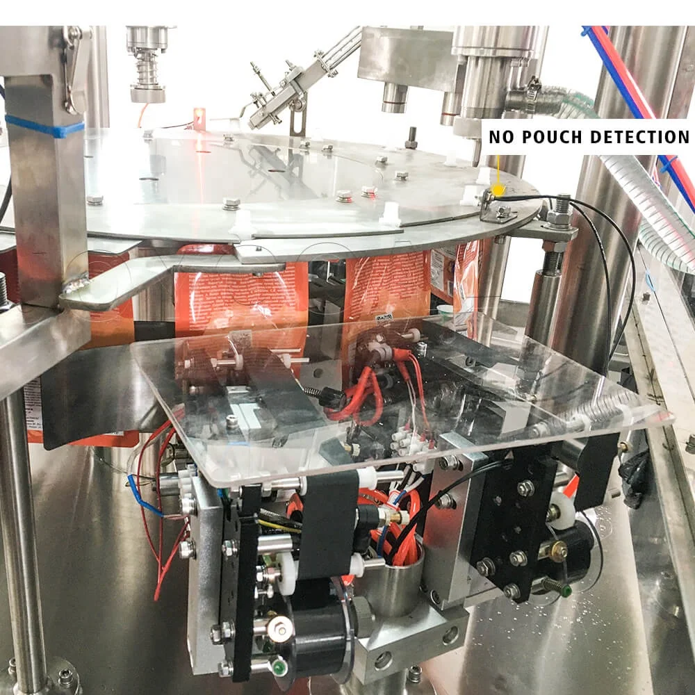 automatic spouted liquid soya milk pouch filling and capping packing machine